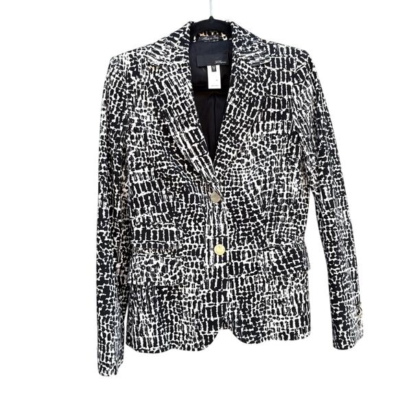 Les Copains Black and White patterned Women's blazer, women's 42 - Picture 1 of 6